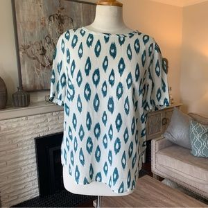 Equipment Silk Patterned Flowy Top